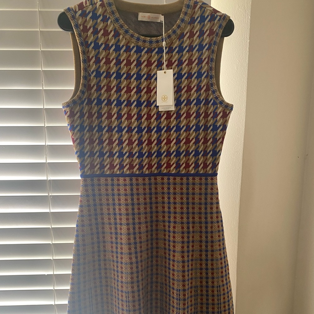 Tory Burch “Ophelia dress 996 puppy houndstooth